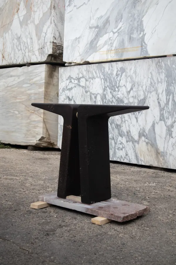 Wing marble console, view 4