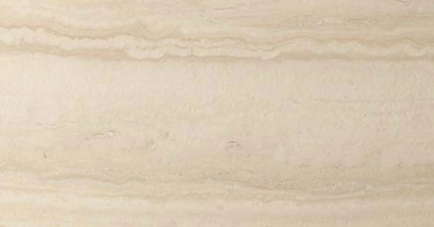 Bianco travertine, filled and brushed