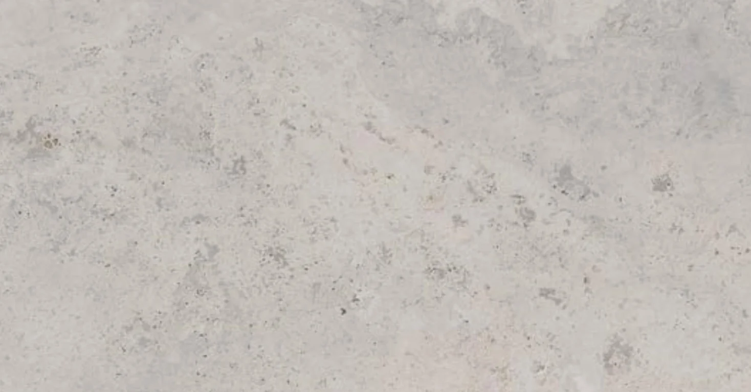Ocean Blue travertine, cross cut, filled and sandblasted