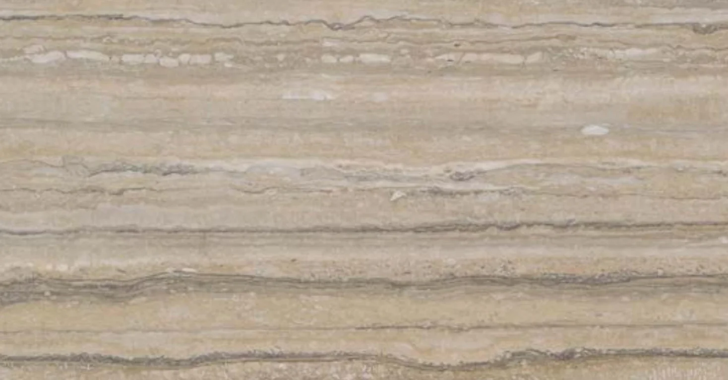 Silver travertine, filled and honed