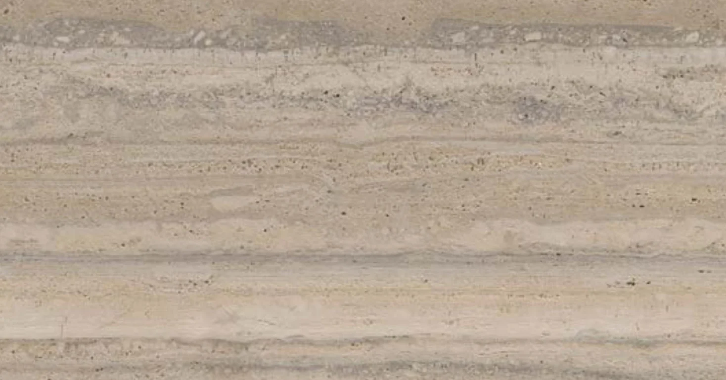 Silver travertine, waterjet and brushed