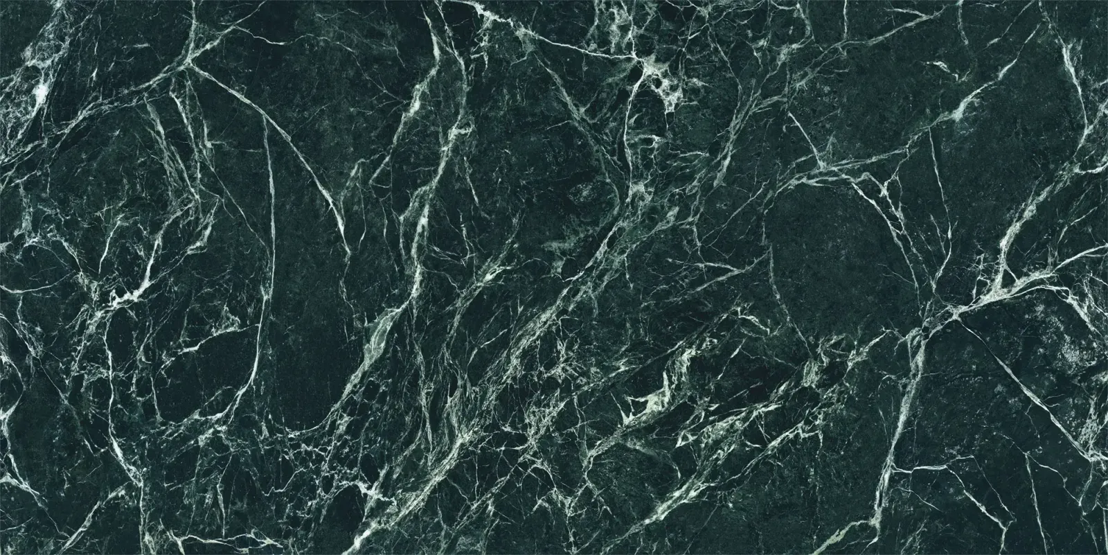 Verde Alpi deep green marble laced with white veining