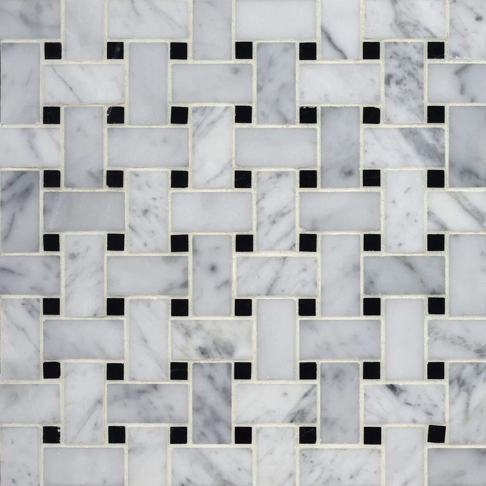 Carrara Basket Wave tile