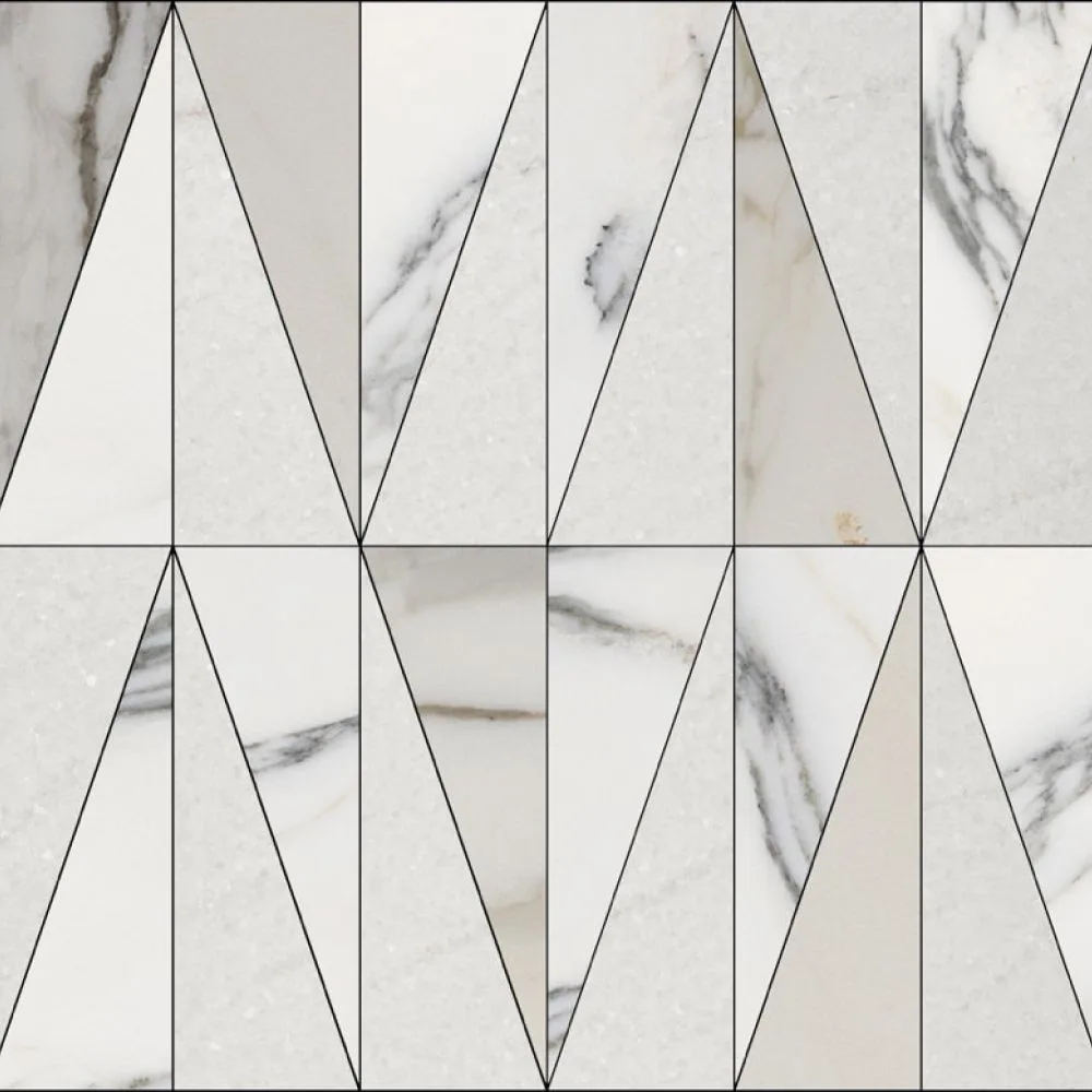 Arabescato · Calacatta · Thassos Tetris Composition 02