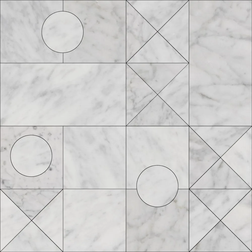 Bianco Carrara Tetris Composition 03