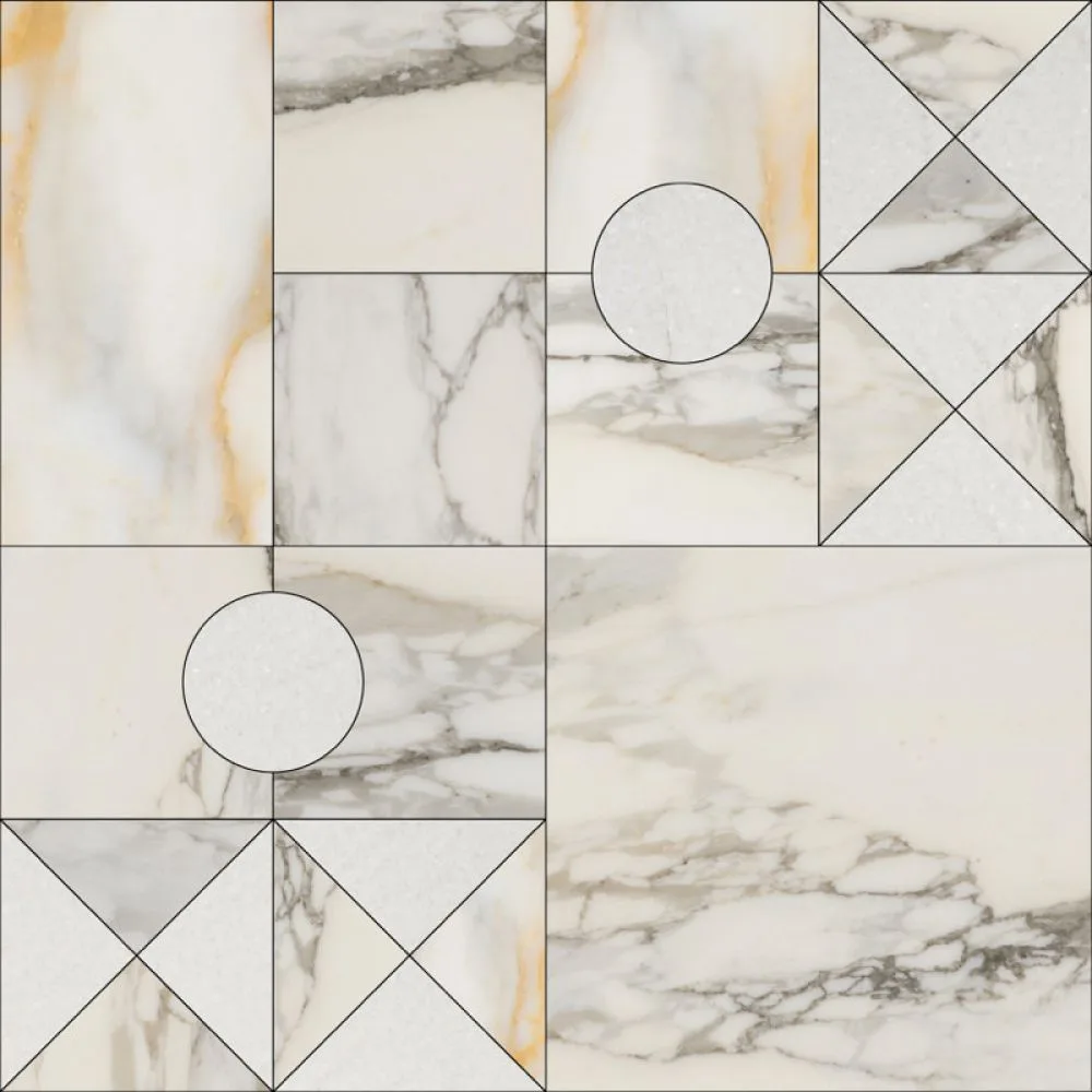 Calacatta · Thassos Tetris Module D