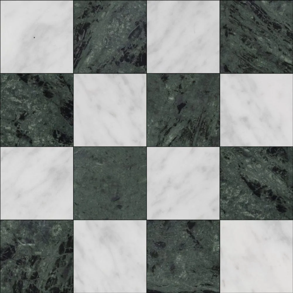 Bianco Carrara · Verde Alpi Tetris Module H