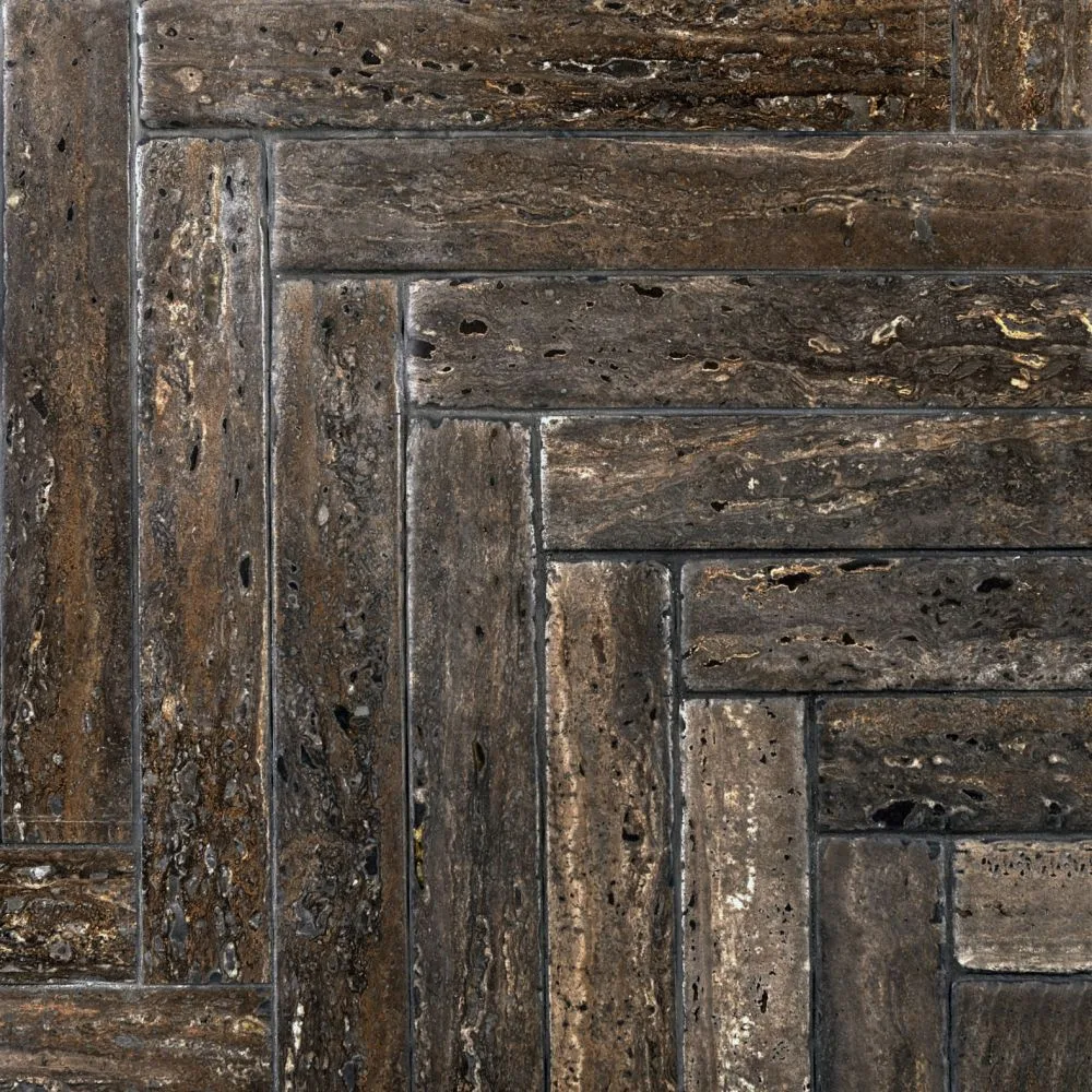 Titanium Herringbone tile
