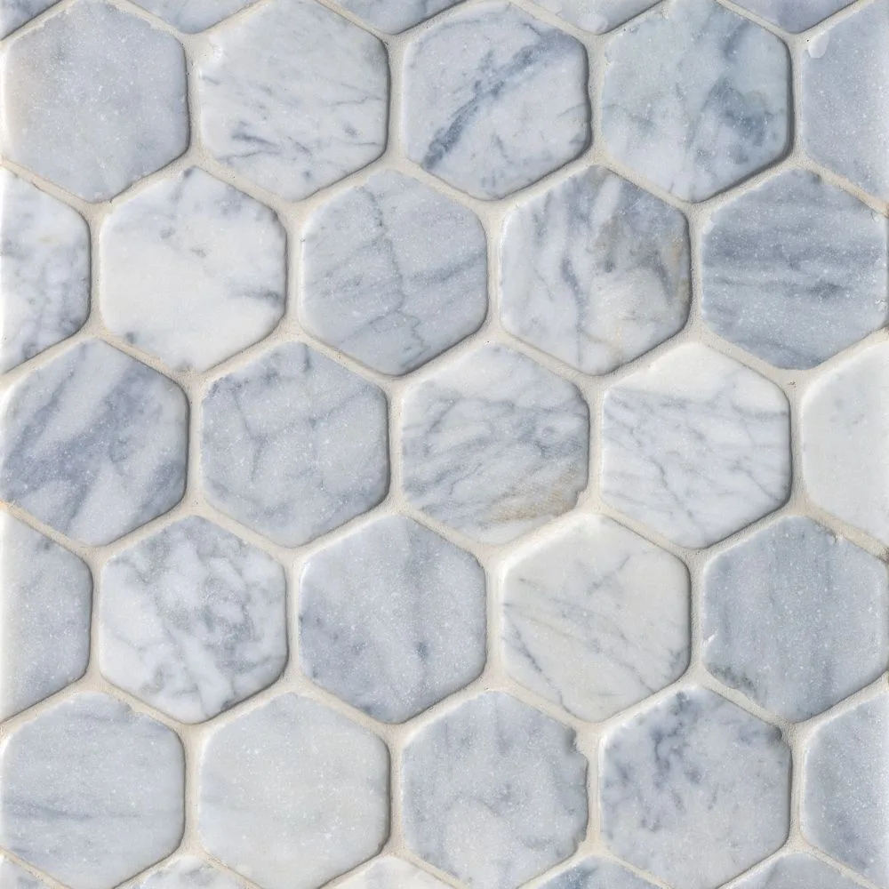 Bianco Carrara Hexagon tile
