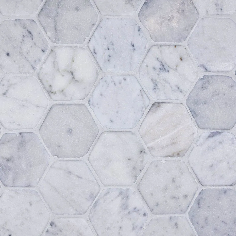 Carrara Hexagon tile