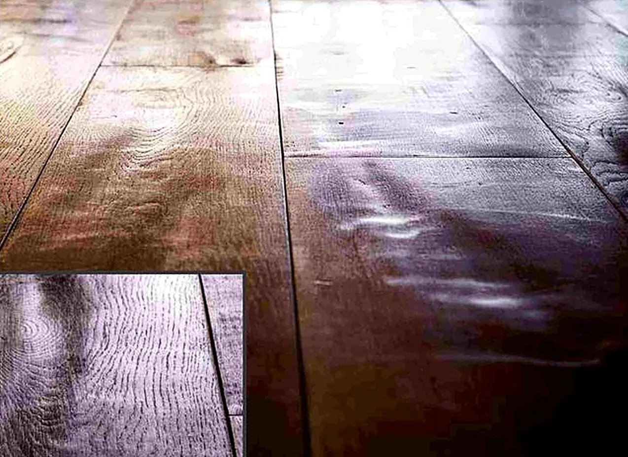 Fiano Romano antique oak wide plank flooring with an irregular surface